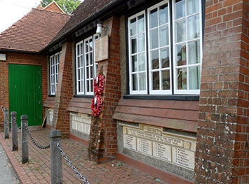 Aldbourne War Memorial at the Sports and Social Club.