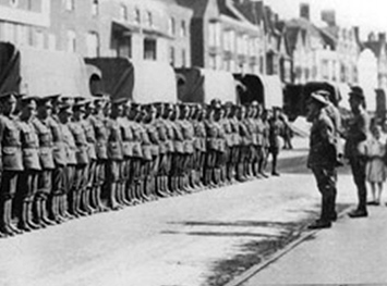 Soldiers in Marlborough High Street