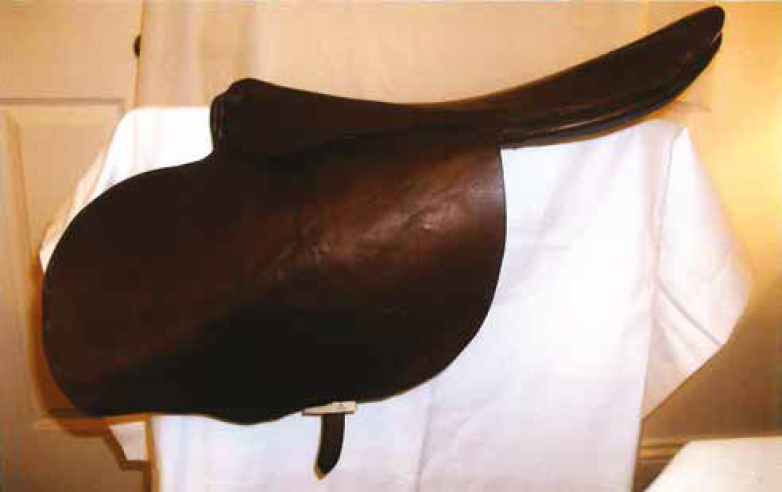 Sir Gordon Richards’ race saddle on which he won the 1953 Derby