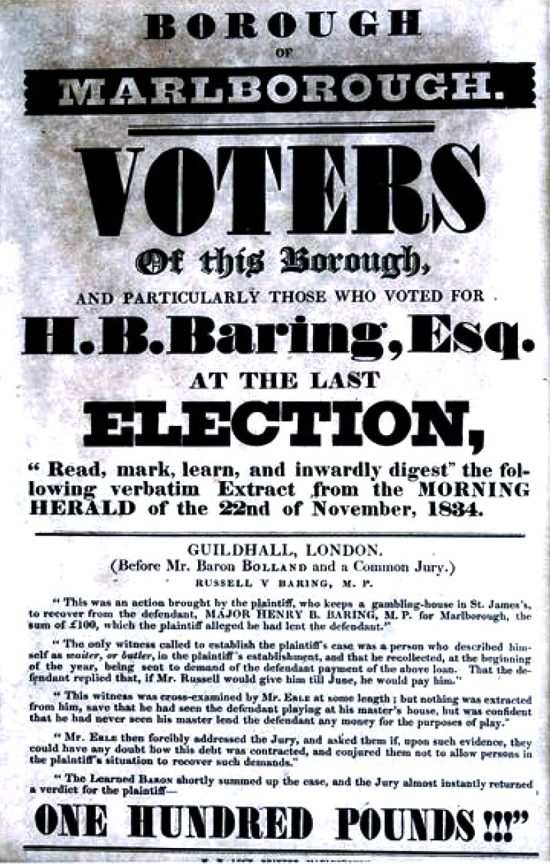 Election Poster from 1834